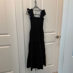 Elegant Black Tiered Maxi Dress